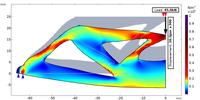 Herk&ouml;mmlich optimierter MBB-Beam, v. Mises-Spannungen